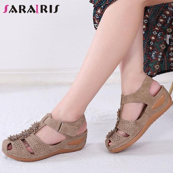 

sarairis ladies comfort summer wedges sandals elegant concise platform sandals women fashion appliques gladiator shoes woman, Black