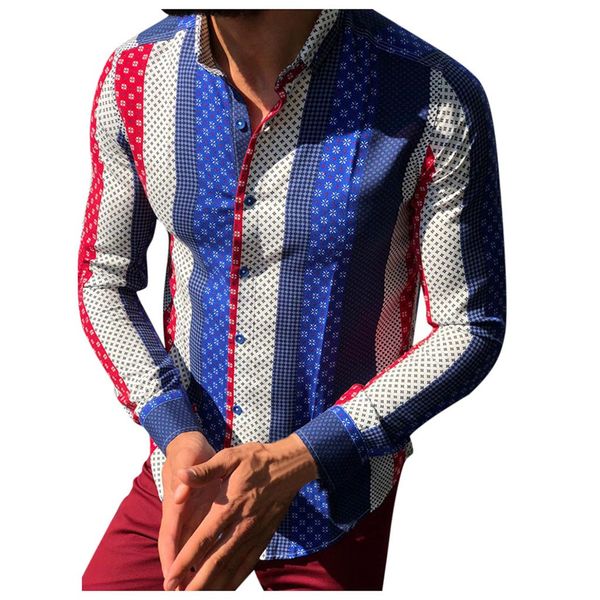 

kancoold casual shirt full regular turn-down collar men's shirt men's new style slim fit 3d printing shirts blouse nov8, White;black