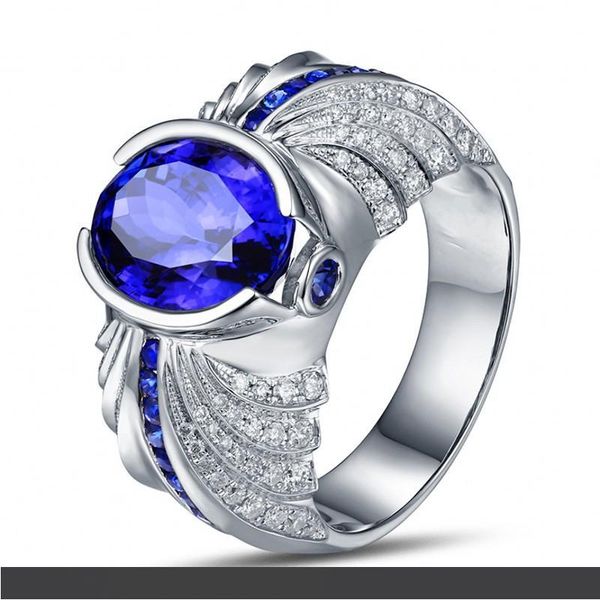 

x brand fashion man кольцо овальной огранки 5ct 5a циркон cz birthstones кольцо стерлингового серебра 925 пробы обручальное кольцо обручальн, Silver