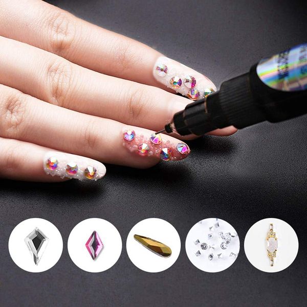 

rt nail polish diamond pen glue rhinestone adhesives sticky tools uv gel