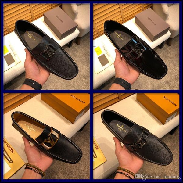 

21ff suede mens loafers luxury brands italian designers men casual shoes genuine leather slip on boat shoes for men moccasins cqzx5, Black
