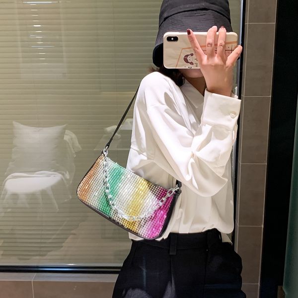 

2020 fashion casual chain shoulder messenger bags niche colorful small square bags women purse and handbag