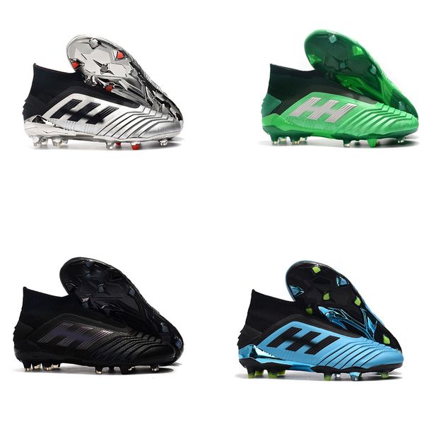 

2019 durable predator 19+ 19.1 fg ag pp paul pogba golden mens football shoes 19+x cleats boots size 39-45
