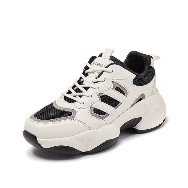 

casual shoes women's breathable lace up shockproof high outdoor women's sports shoes antiskid indestructible dad's, Black