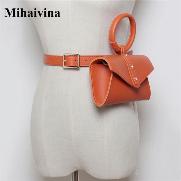 

mihaivina fanny pack waist bag women waist packs leather belt bag female shoulder crossbody bags fashion lady hip pack chest