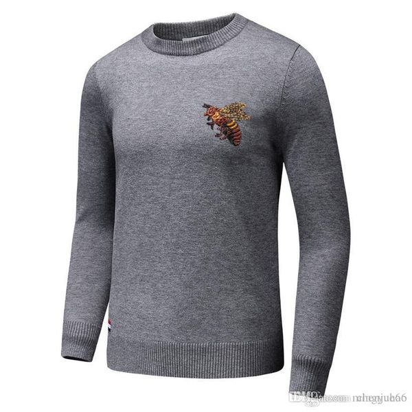 

2019 new autumn fashion brand casual sweater o-neck cool wolf striped slim fit knitting mens sweaters and pullovers men pullover men d49, White;black