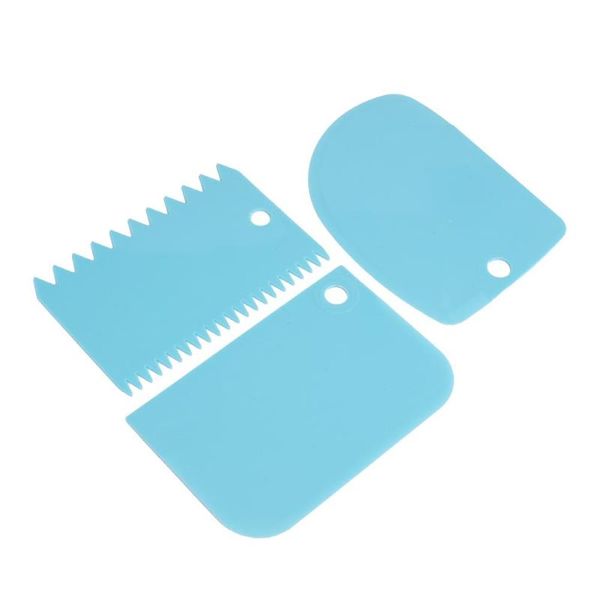 

3шт / набор неровных зубы край diy крем скребок smooth тесто торт шпатель diy пластикового крем скребок cake mold край декорирование