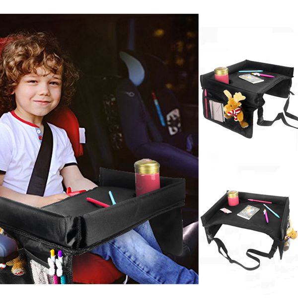 

child car table updated baby painting flat tray thicken board with drink cup holder child toy desk safety seat chair travel