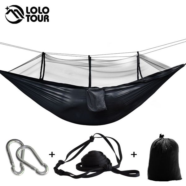 

outdoors camping hammock with mosquito net ripsnylon lightweight bug hiking backpacking portable double reversible