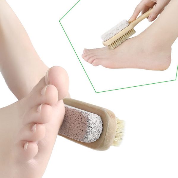 

2 in 1 foot stone callus brush pedicure exfoliate scrub remover kit