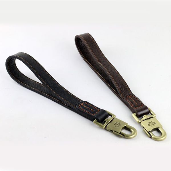 

high qulity dog collar pulling real leather dog leashes pulling harness one step traction rope large ing
