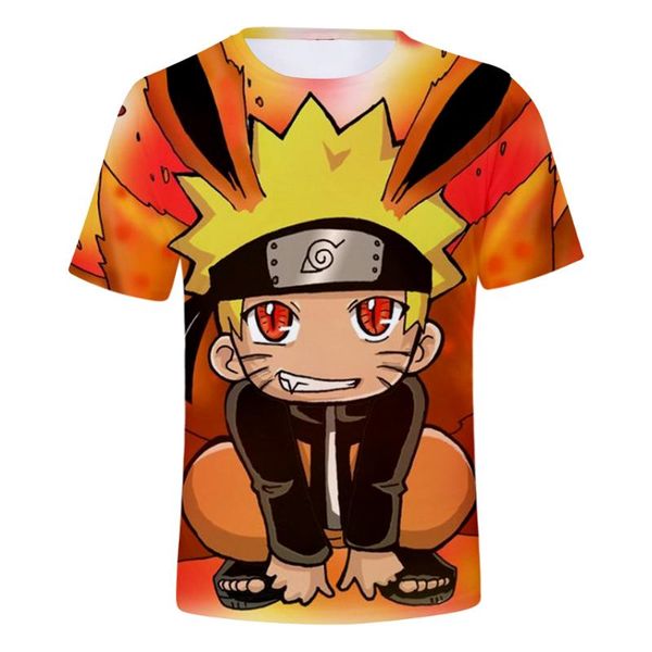 

animation naruto t shirt men / women summer summer 3d print casual t shirt o-neck personality teenage, White;black
