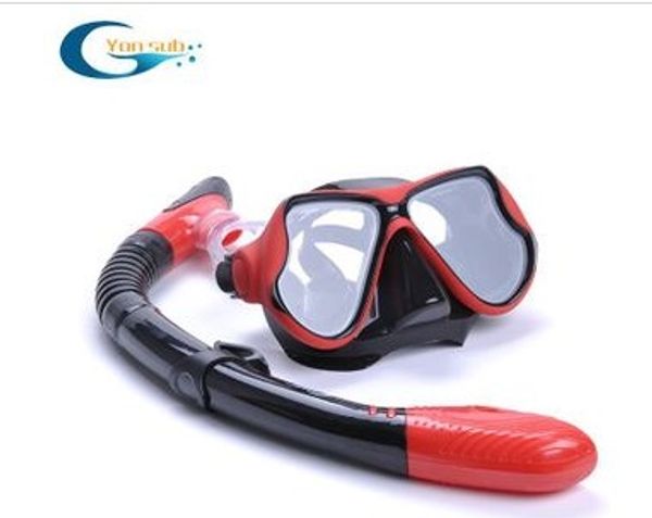 

yonsub scuba diving mask anti fog underwater spearfishing myopia lens optical mask+tube set with mask box snorkeling equipment