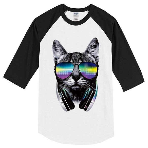 

new arrival t-shirt for men 2019 summer tree quarter sleeve cotton men's t-shirts brand clothing crazy dog dj rock hipster top, White;black