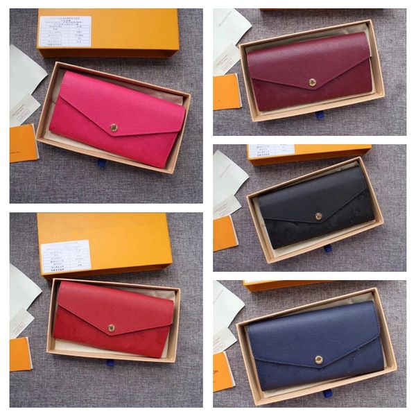 

genuine leather wallets fashion design simple women wallet multi-function embossed zippy wallet cell phone pocket ladies card bag, Red;black