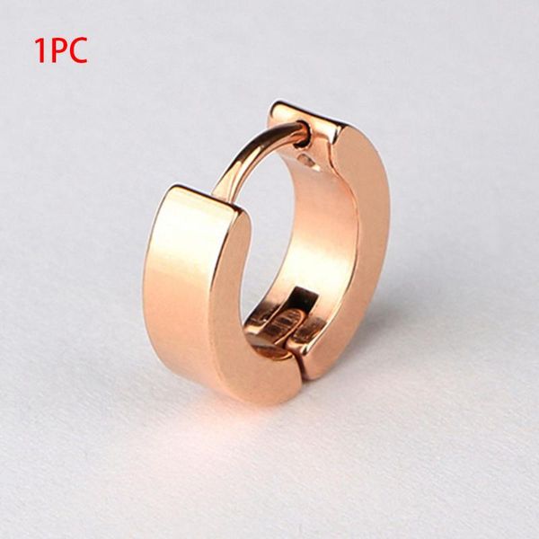 

men women gloss fabala casual titanium steel ear clip hypoallergenic ear stud jewelry, Golden;silver