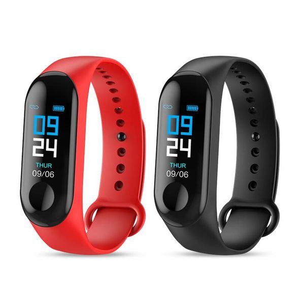 

m3 0.96 color screen smart watch bracelet heart rate monitoring information push bluetooth call reminder sports watch