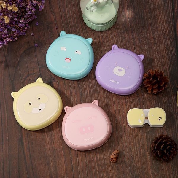 

2019 kida invisible glasses case glasses case cartoon sweet cute pet contact box contact lenses box 1901