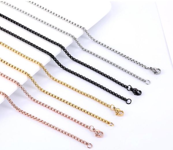

european and american famous designer accessories fashion accessories sweater chain o-chain stainless steel square pearl chain, Silver
