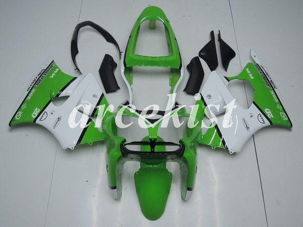 

motorcycle new abs injection full fairings kits fit for kawasaki ninja zx-6r 2000 2001 2002 636 zx6r bodywork set white green