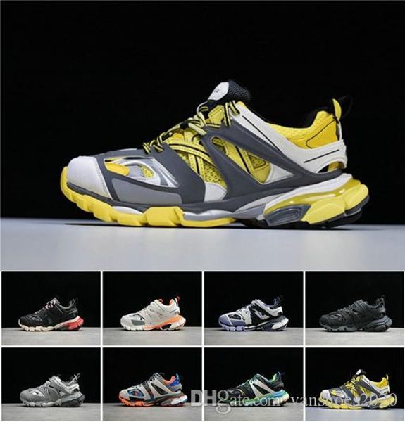 

2019 new release 3.0 tess s paris track men gomma maille black for women triple s clunky fashion sneaker casual shoes 36-45