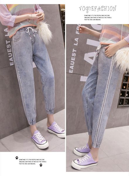 

lavender women's tailored waist and hip princess jeans bk2833, Blue