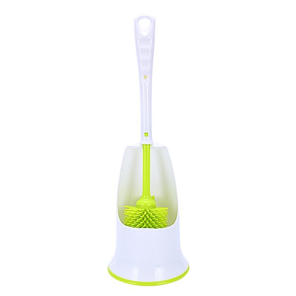 

double-sided soft brush bathroom toilet brush cleaning tool (white