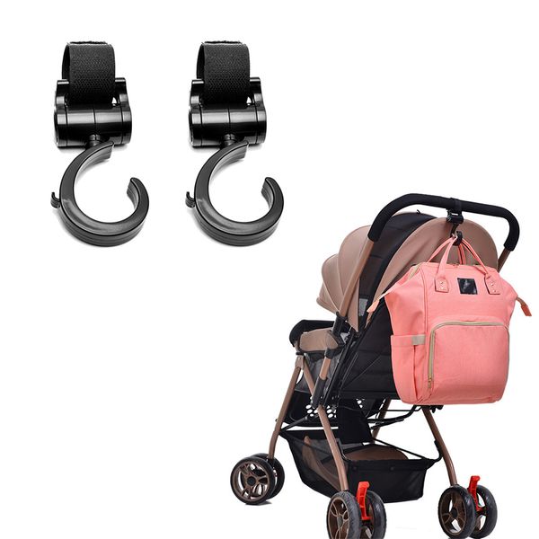 

2pcs/set baby hanger baby bag stroller hooks kid pram rotate 360 degree cart hook accessories multifunctional useful props hooks