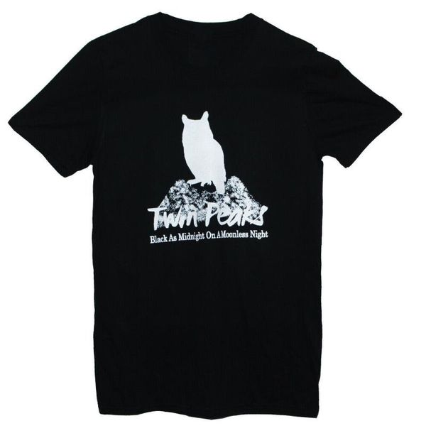 

twin peaks t shirt 90's cult series supernatural horror movie size small s round neck tee shirt, White;black