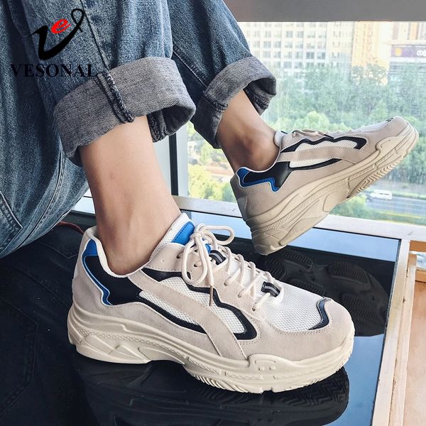

vesonal brand 2019 new summer men casual shoes classic sneakers man for lightweight breathable mesh male quality footwear, Black