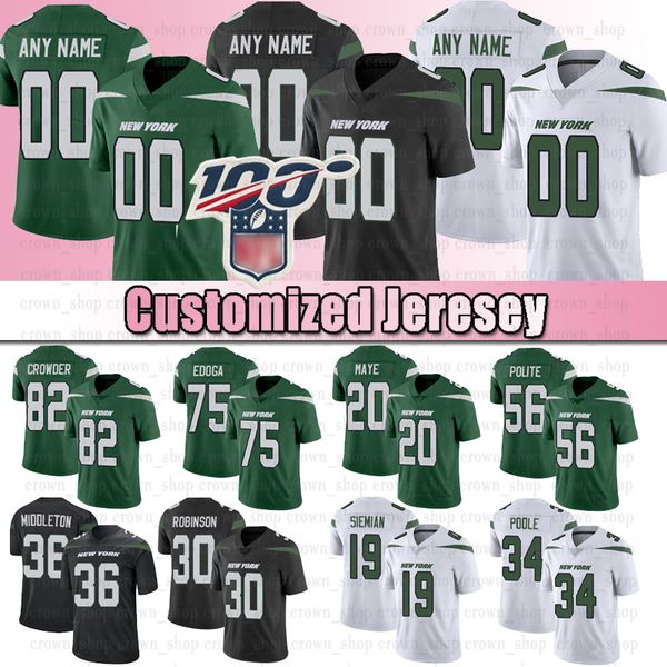 

Custom 55 RYAN KALIL Jet Jersey 54 AVERY WILLIAMSON 11 ROBBY ANDERSON 75 CHUMA EDOGA 7 CHANDLER CATANZARO 70 KELECHI OSEMELE