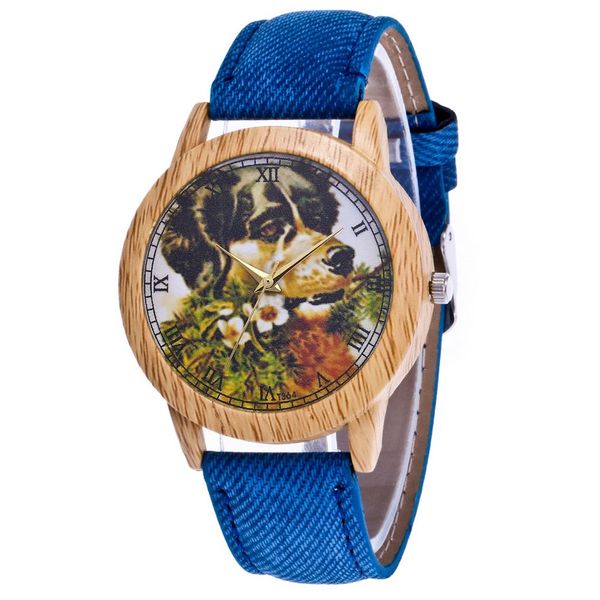 

women's watch quartz watch demin colorful strap cute puppy flower pattern design pattern modern design dial wrist classic, Slivery;brown