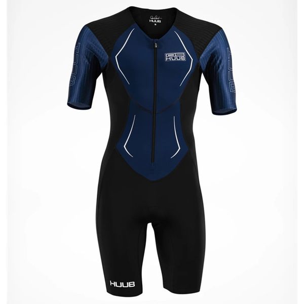 

huub ironman triathlon ropa ciclismo bodysuit team competition skinsuit sports jumpsuit ciclismo men's running jumpsuit set, Black;blue