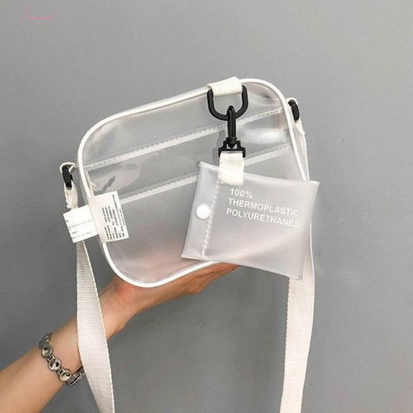 

women shoulder bag fashion pvc transparent crossbody bags messenger shoulder beach bag 2020 new design shoulder bags