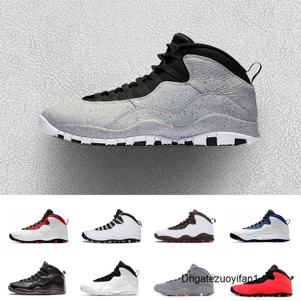 

mens 10 10s cement white westbrook cool grey i'm back steel grey basketball shoes men chicago gs fusion red bobcats sports sneakers sho