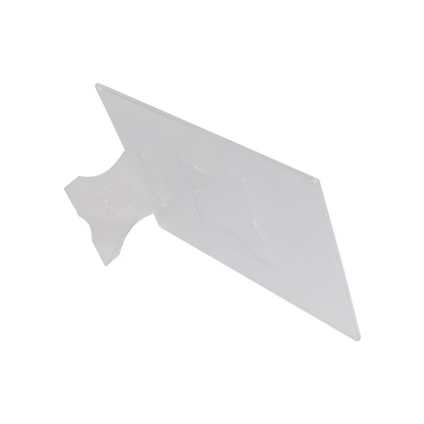 

5-pack clear plastic ps l desk sign holder card display stand table menu service label advertising poster p picture frame