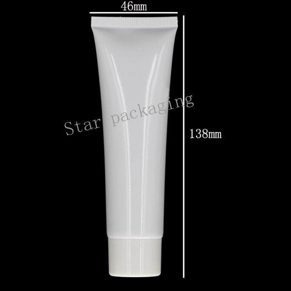 100 шт. 50 г белые пустые косметические упаковочные пластиковые мягкие трубки для рук крем для уплотнительной трубки