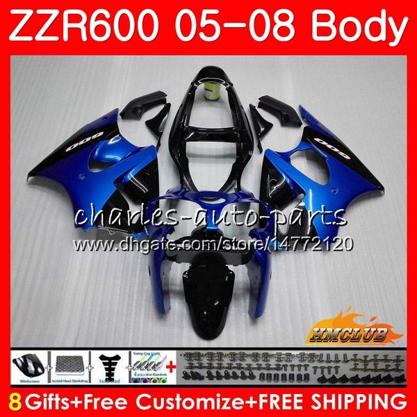 

Body for kawa aki ninja 600cc zzr600 05 06 07 08 bodywork 38hc 20 zx600cc zzr 600 zzr 600 2005 2006 2007 blue tock 2008 oem fairing kit