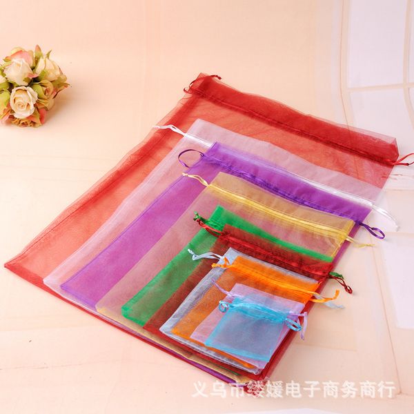 

50 pieces plain mesh yarn bouquet gift candy bag festive party gauze bag gift