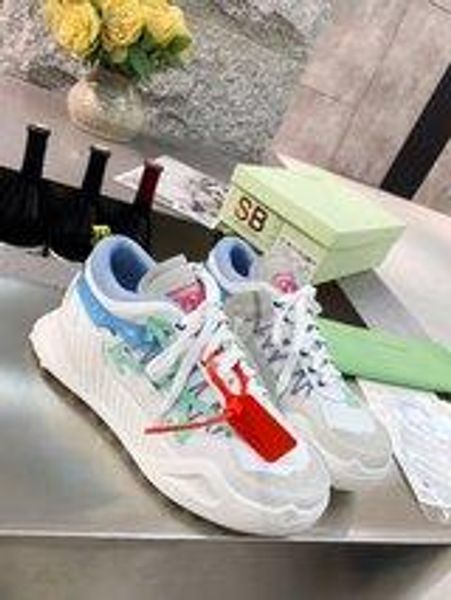

fw19 odsy 1000 c o green low sneakers virgil mens designer shoes vulcs off black white fashion designer off women casual shoes trainers, Red;white