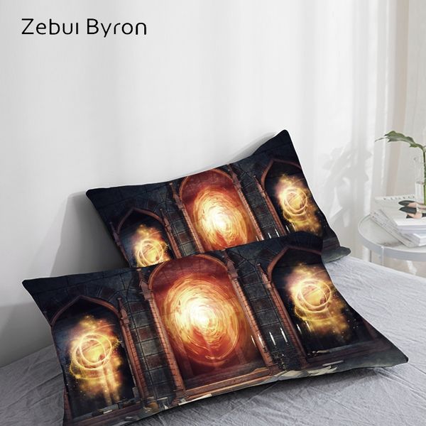 

3d hd pillow case pillowcase custom/50x70/50x75/50x80/70x70,decorative pillow cover,magic mirrors bedding drop ship