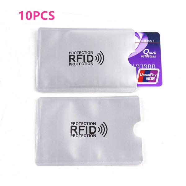 

10 pack anti-scan sleeve credit rfid card protector rfid blocking sleeve identity anti theft rfid sleeve