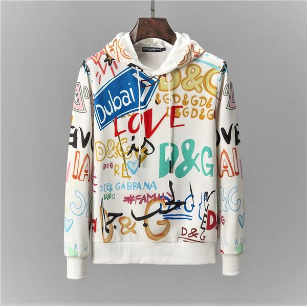

2020 new men's d & g luxury hoodie sweatshirt men's women's sweater hoodie pullover luxury brand hoodie streetwear fashion sw, Black;brown