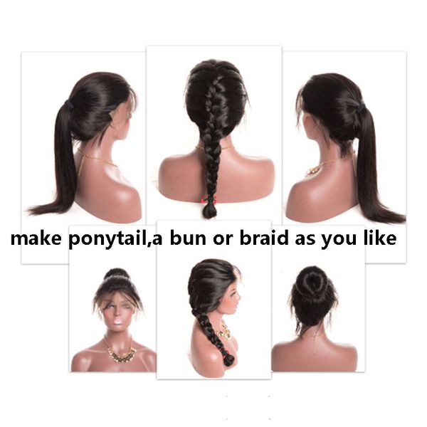 

straight фронт шнурка парики человеческих волос 13x6 парики шнурок бразильского перуанские малазийские сырые индийского virgin lace волос фр, Black;brown