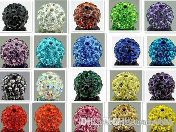 

10mm 150pcs/lot mixed multi color crystal crystal bead bracelet necklace beads.spacer beads lotrhinestone diy j0532 w62