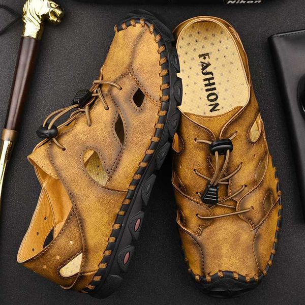 

work male summer sandal big 2020 safety 2020 rubber sports mens fashion trekking sandels shoes men sandals casual roman man for, Black