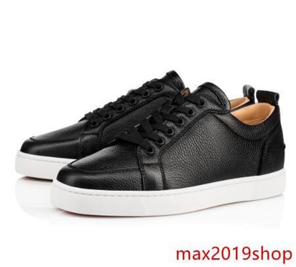 

white,black leather red bottom sneaker shoes for women,men low-rantulow flat,famous casual walking party wedding with box,eu35-46