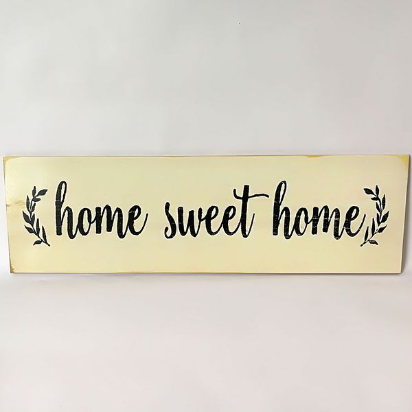

home sweet home" rustic farmhouse fixer upper style wood sign home decoration