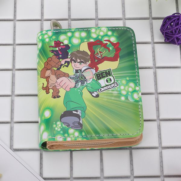 

ben 10 anime pu wallets money bag zipper coins pocket casual purses card cute walles handbag new, Red;black