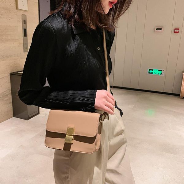 

fashion women's solid color large capacity leather shoulder bag messenger bag